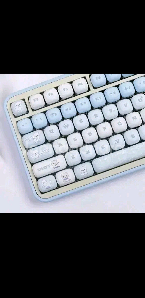 기계식 키보드 하늘색 강아지 키캡--0