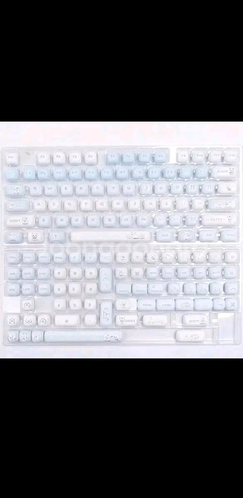 기계식 키보드 하늘색 강아지 키캡--1