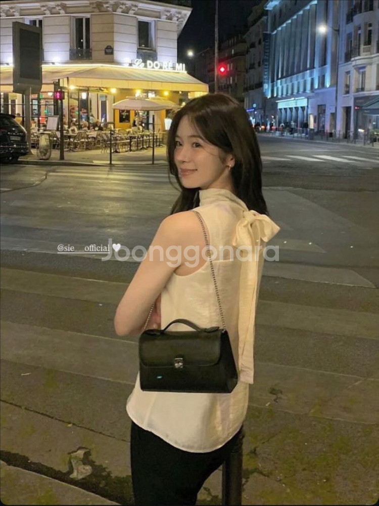 시에 센느 백 타이 블라우스 미스티올리브 S--0