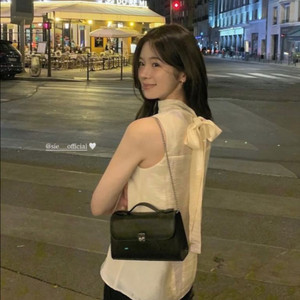 시에 센느 백 타이 블라우스 미스티올리브 S