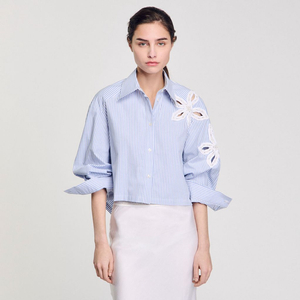 산드로 비즈 스트라이프 셔츠