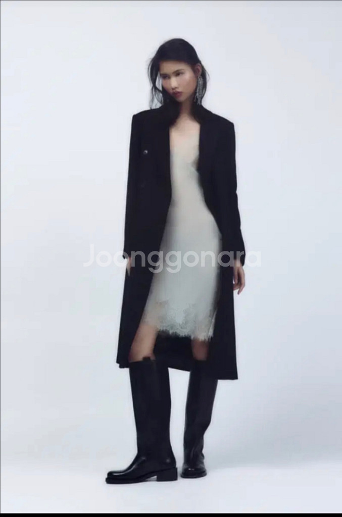 [새상품] 자라 소가죽 플랫 부츠 38--1