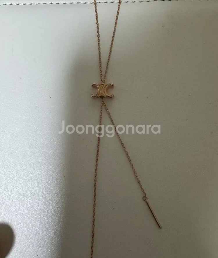 은 925 핑크골드 목걸이 줄조절가능 일체형--0