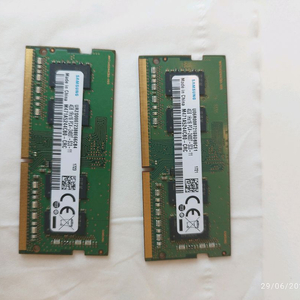 삼성 노트북용 ddr4 2400T 4gb 메모리 2개