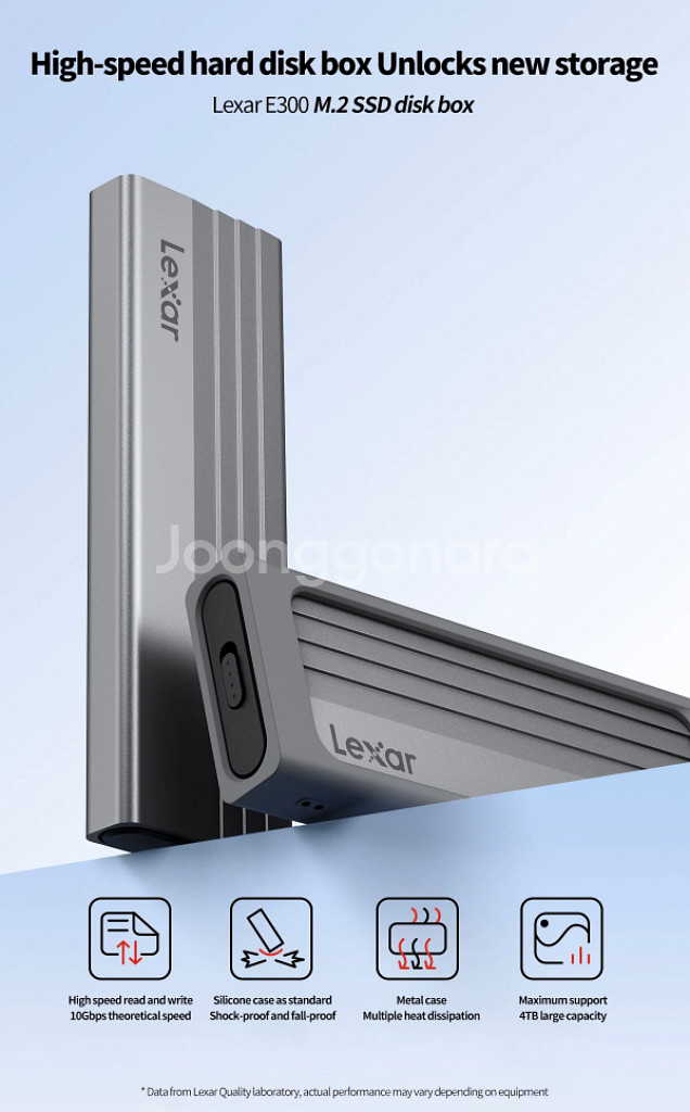 미개봉 Lexar 렉사 정품 M.2 외장 SSD케이스--6