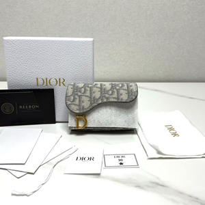 (최신형)디올 오블리크 새들 블룸 카드지갑