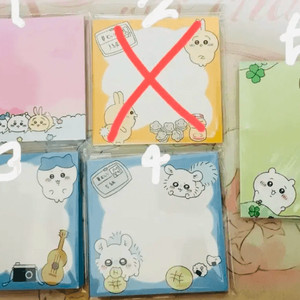 치이카와 우사기 쿠리만쥬 모몽가 하치와레 메모지