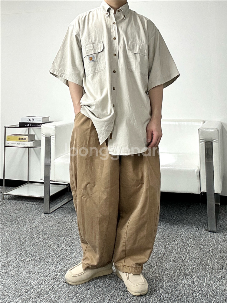 칼하트 투포켓 오버핏 반팔 셔츠 L--1