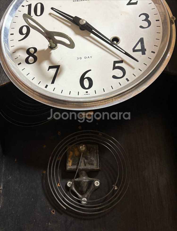 옛날 빈티지 태엽식 SEIKO 벽시계--5