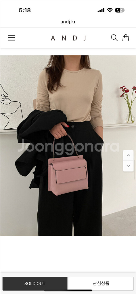 AND J 플랩 에이백 Acid PINK 판매합니다--6