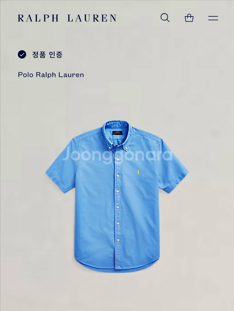 [새제품] 폴로 옥스포드 반팔 QR인증 가능--0