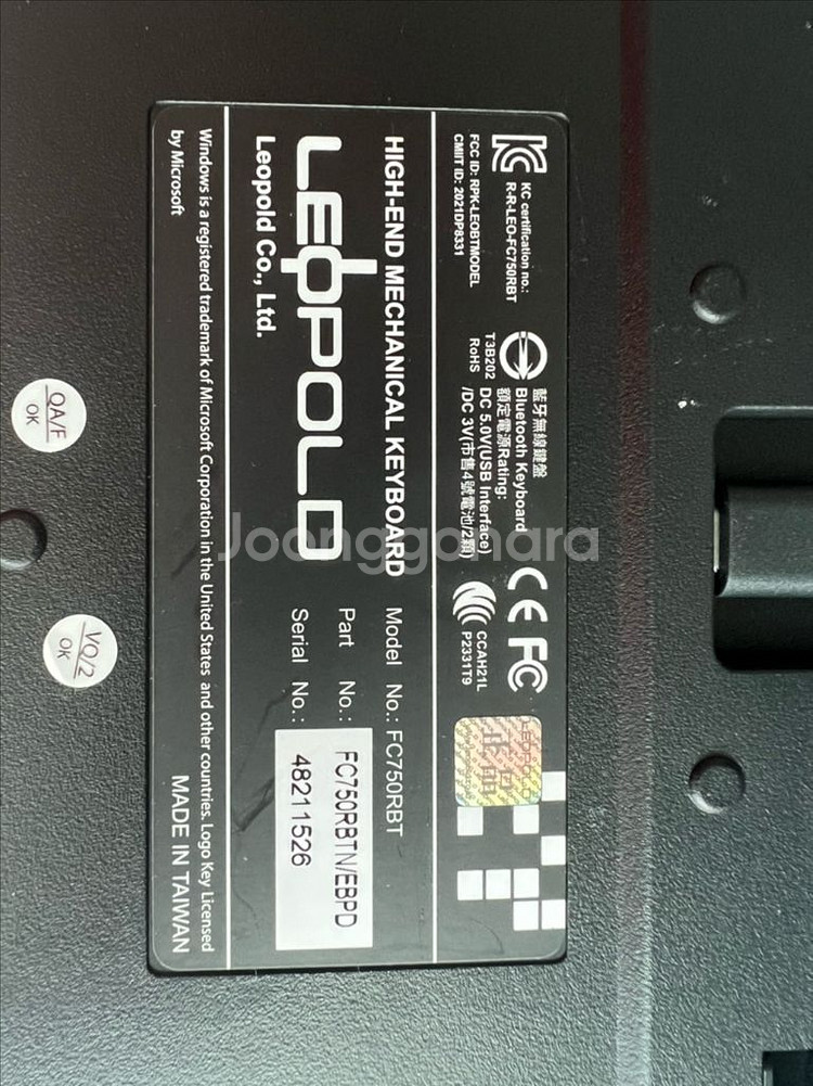 레오폴드 FC750RBT 블랙 갈축 블루투스 키보드--2