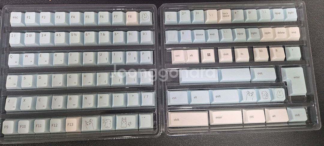 블루버니 pbt 한글각인 키캡 173키--0