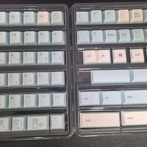 블루버니 pbt 한글각인 키캡 173키