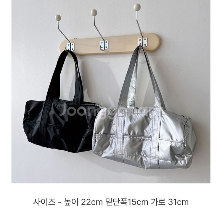 실버 숄더백 보스톤백 볼링백 보부상가방 Y2k 에이블리--1