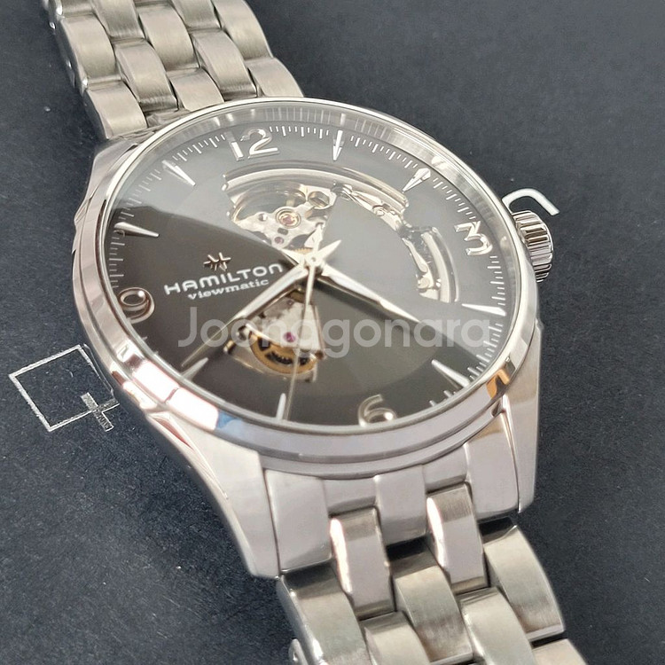 해밀턴 재즈마스터 오픈하트 신형 42mm 검판 오토매틱--3