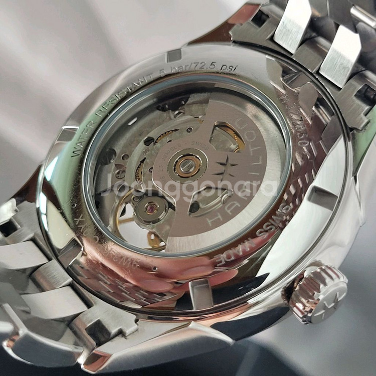해밀턴 재즈마스터 오픈하트 신형 42mm 검판 오토매틱--6