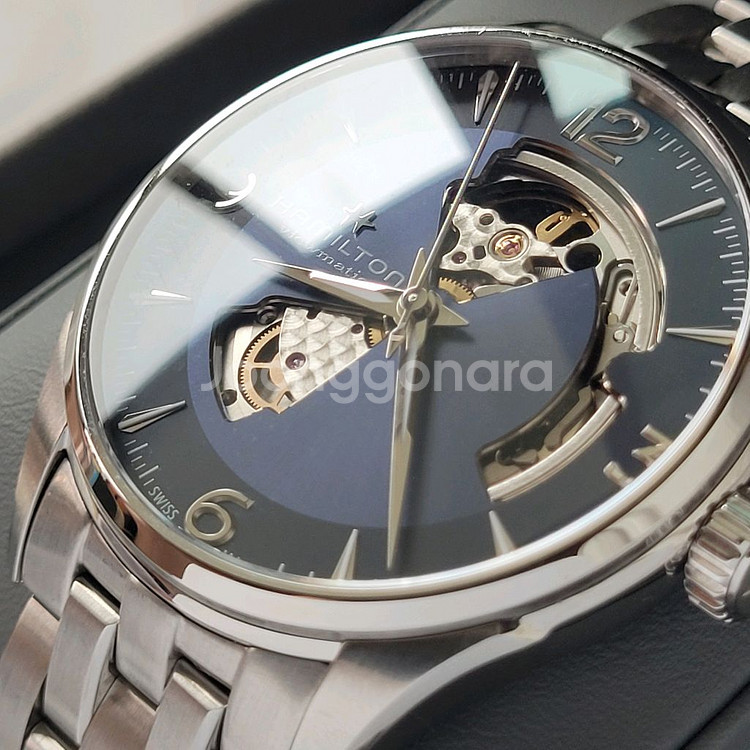 해밀턴 재즈마스터 오픈하트 신형 청판 42mm--2