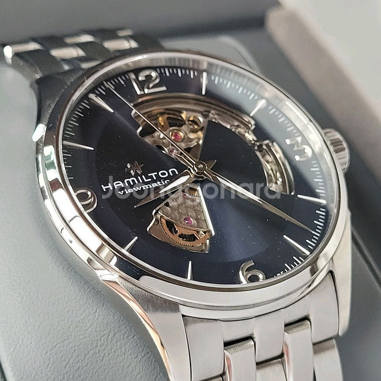 해밀턴 재즈마스터 오픈하트 신형 청판 42mm--3