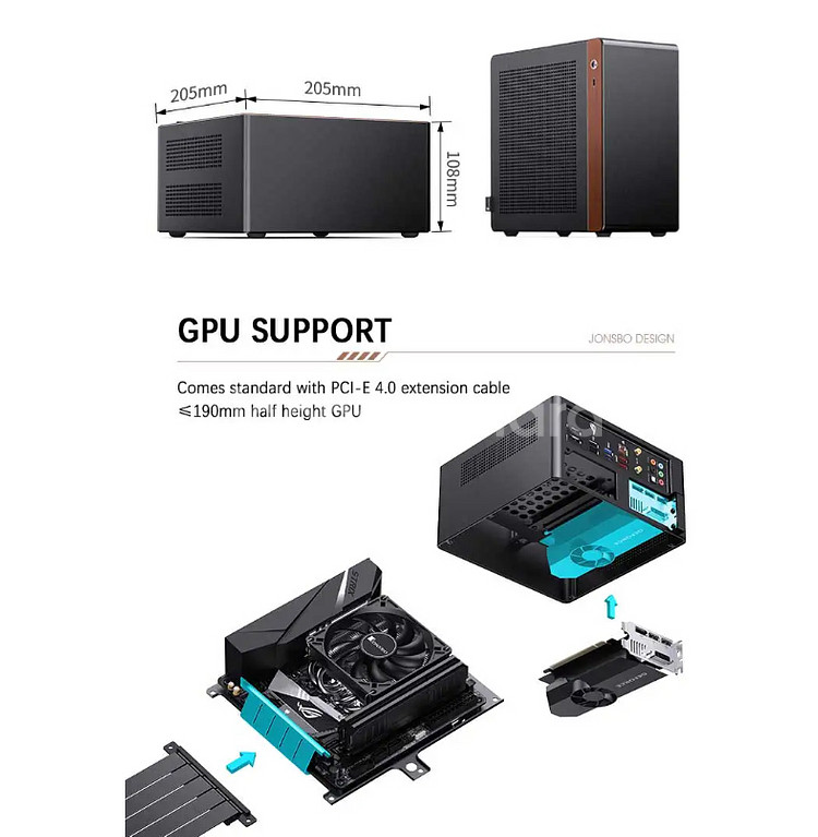 JONSBO NV10 케이스 TFX 600W 파워--0