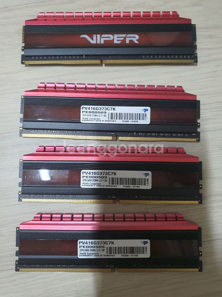 ddr4 viper램 3733mhz 32gb팝니다.--0