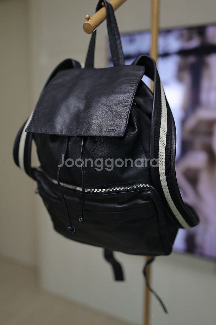 [정품] 발리(BALLY) 블랙 천연가죽 백팩--5