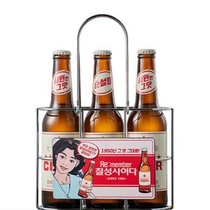 [새상품 배송 레트로 사이다 철제패키지 330ml 3병