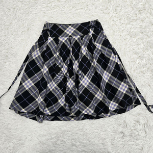 버버리 플리츠 미디 스커트 주름 치마