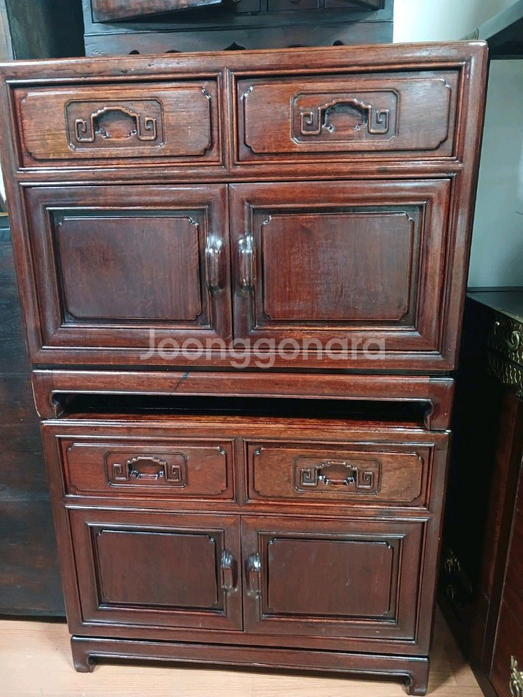 골동품 앤틱 인테리어 전통 고가구 원목 수납장 서랍장--0