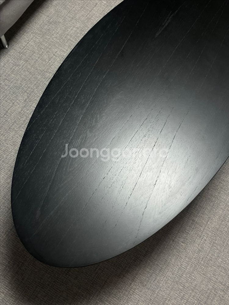 헤즈로 블랙 원목 타원 테이블(거의 새거에요!!)--1