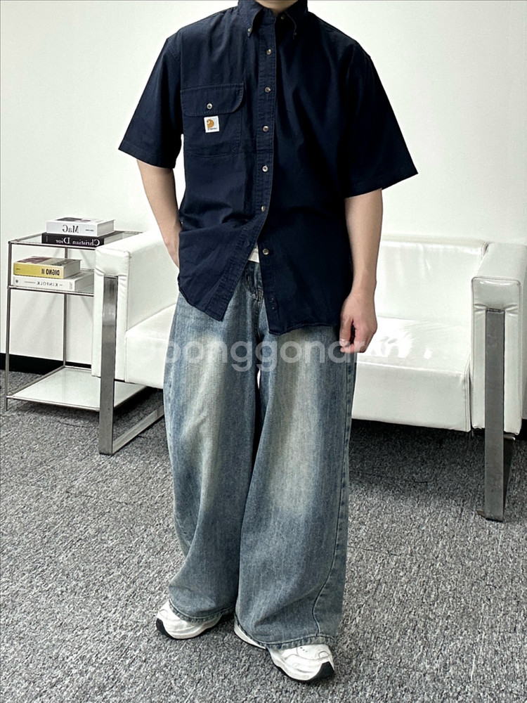 칼하트 빅포켓 올드스쿨 반팔 셔츠 L--1