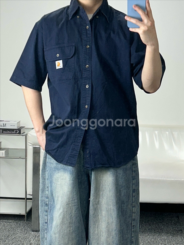 칼하트 빅포켓 올드스쿨 반팔 셔츠 L--3