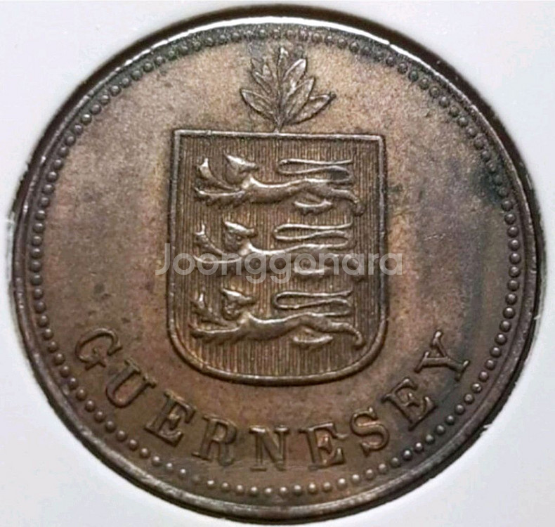 영국 건지 1929년 2더블.외국주화 주화 동전 화폐--0