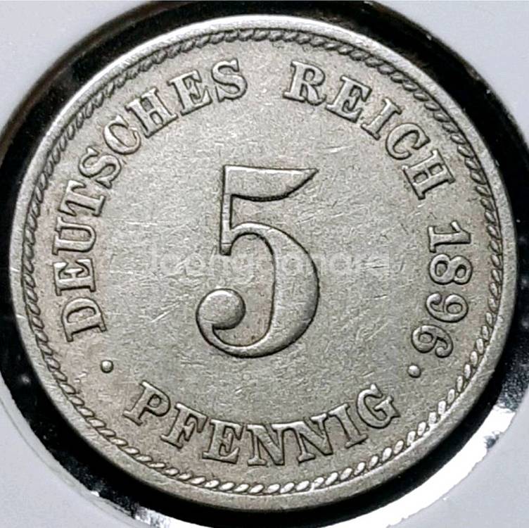 독일제국 1896년 5페닝.외국주화 주화 화폐 동전--1