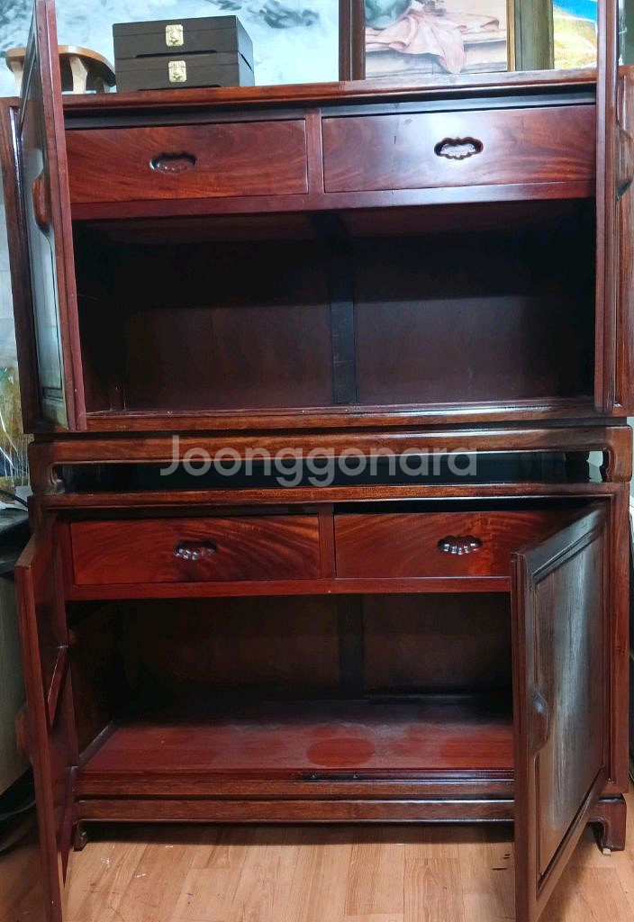 골동품 앤틱 인테리어 전통 고가구 원목 수납장 서랍장--1