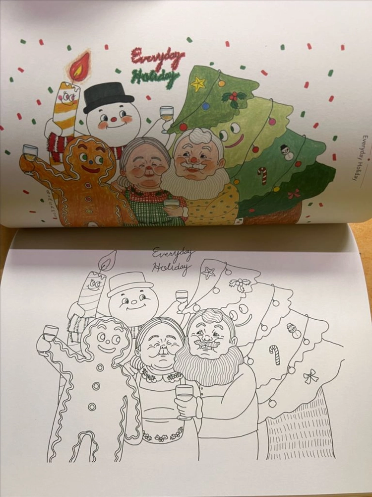봄사무소 일러스트 컬러링북 이미지