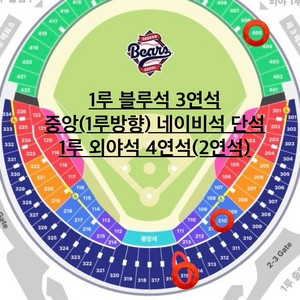 7/6 두산베어스 1루 블루석 중앙네이비석 외야석 다수