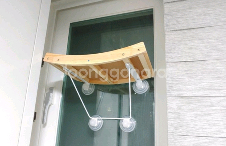 해리스힐 고양이 원목 스크래쳐 창문 해먹, L,2개--1