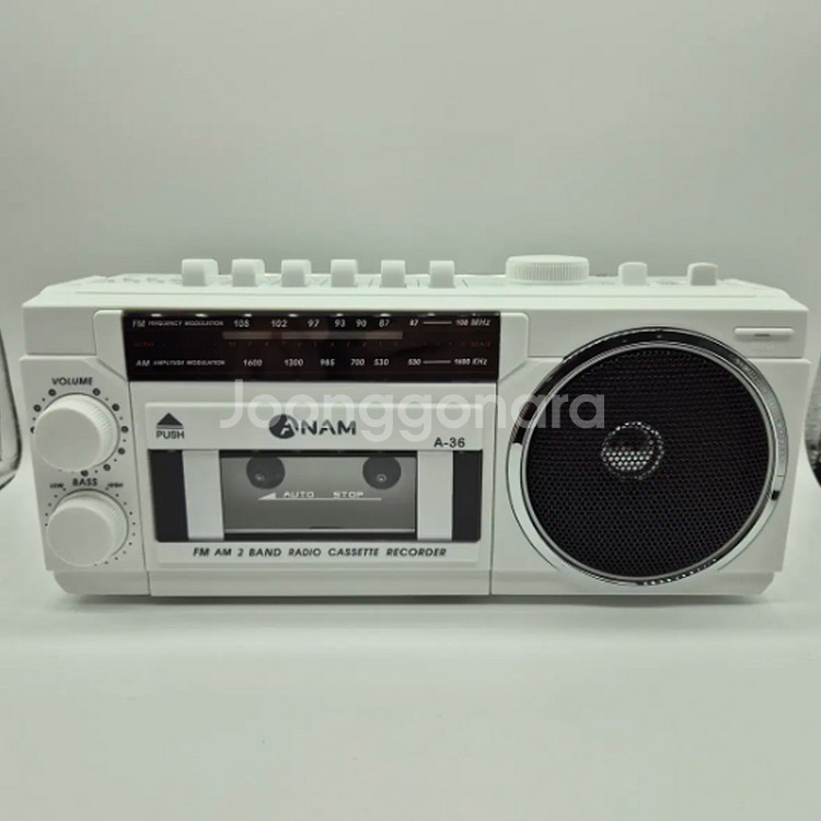 새제품) 아남 A-36 카세트플레이어 라디오 화이트--2