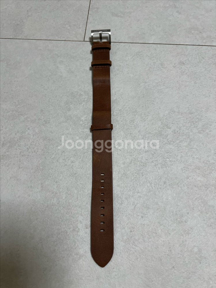 해밀턴 카키필드 20mm 정품 가죽 나토밴드 스트랩--0