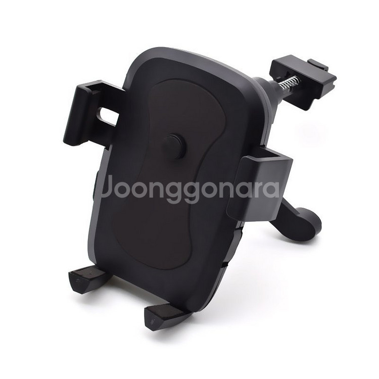 새 검정색 차량용 반자동 송풍구 거치대 핸드폰 안전운전--0