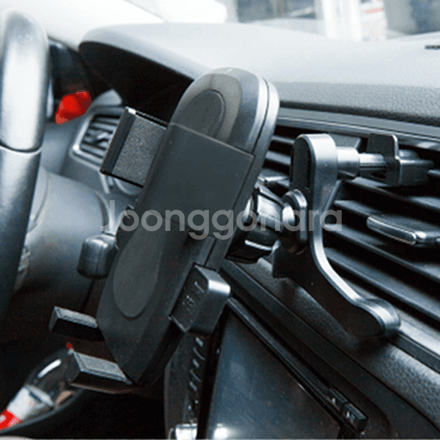 새 검정색 차량용 반자동 송풍구 거치대 핸드폰 안전운전--7