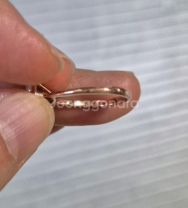 14k 로즈골드 아이스 러프다이아 0.7ct 반지 9호--5