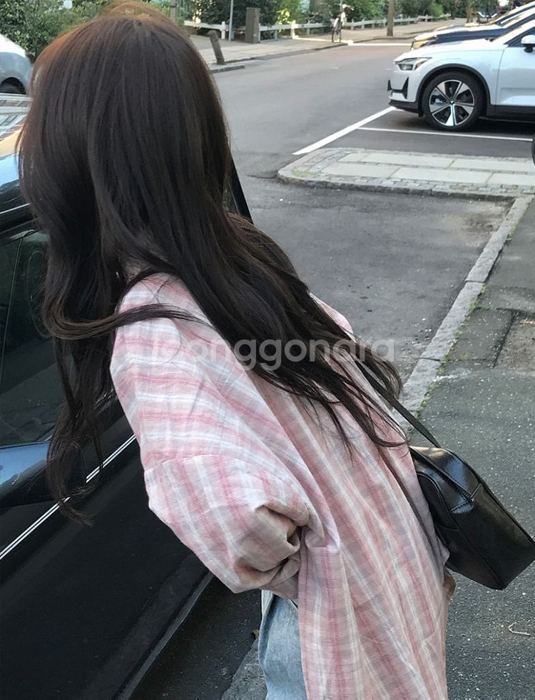 (새상품) 미니포에 뮤트베리 체크 셔츠--2