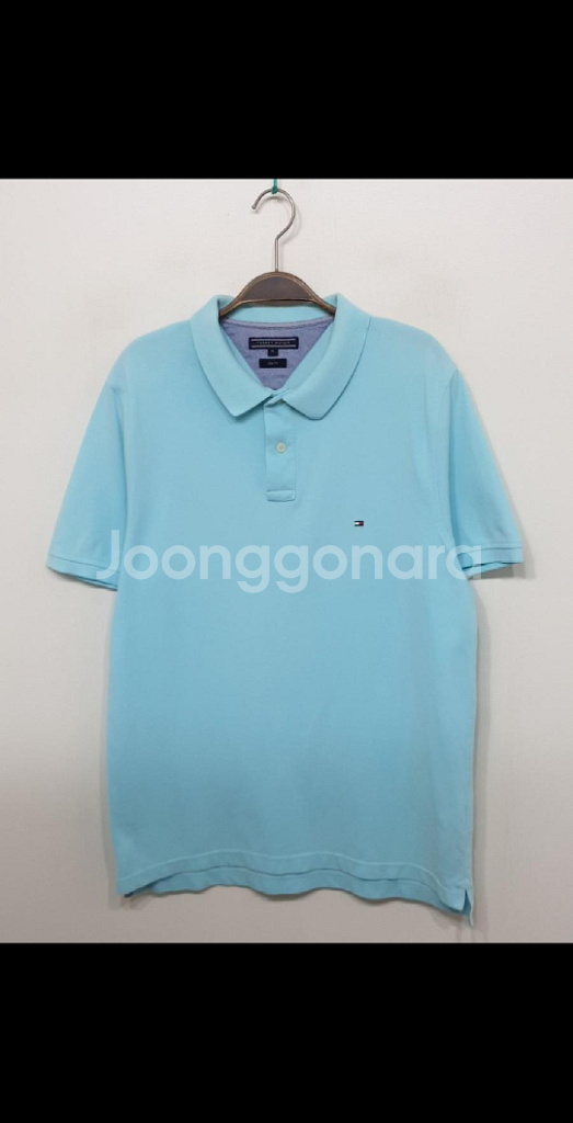(L) 타미힐피거 반팔 카라티 소다색 PK 티셔츠--0
