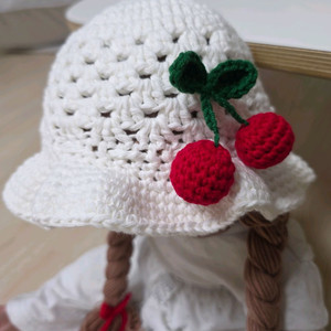 아기 여름 위그모자 썬햇 위그햇. 핸드메이드