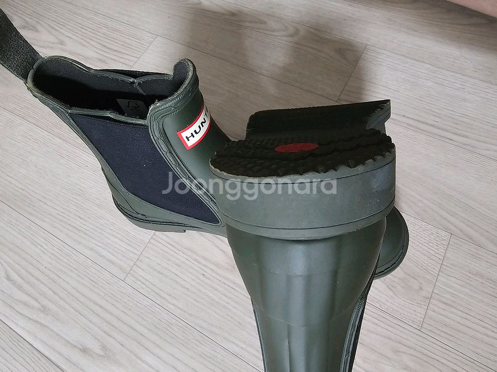 헌터 첼시 코만도 남성 레인부츠 UK8 260-270--4