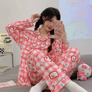 카오하나 키티 상하의 잠옷 세트