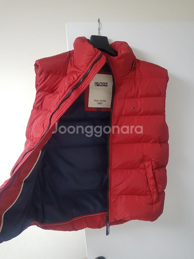 타미힐피거 아우터 패딩 조끼 후드 집업 베스트 XL--0