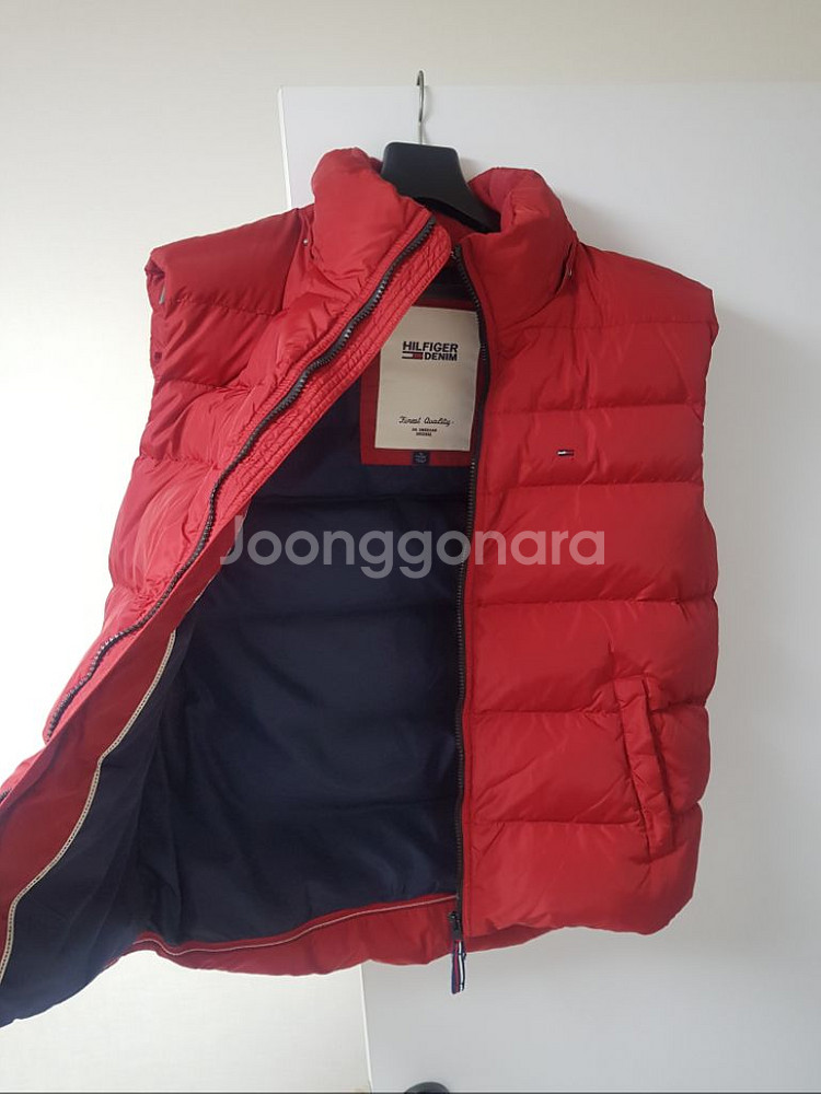 타미힐피거 아우터 패딩 조끼 후드 집업 베스트 XL--1